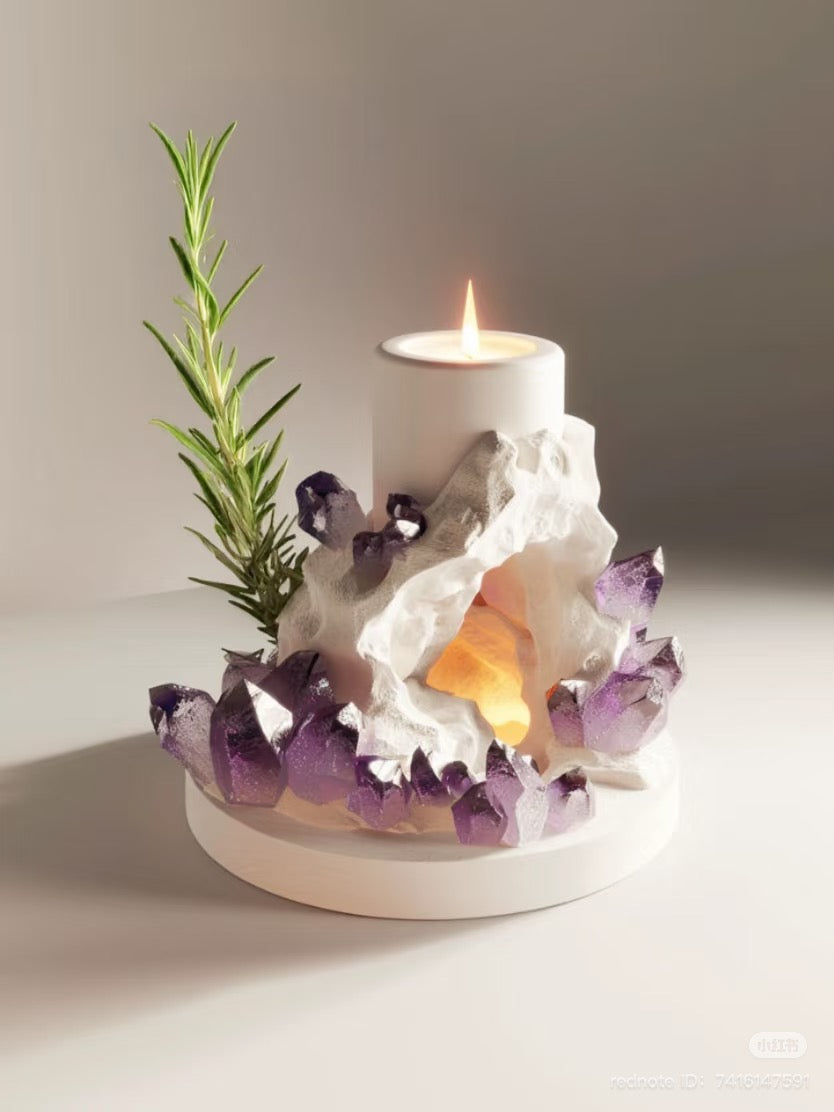 Amethyst Hearth Candle Altar — DIY Kit