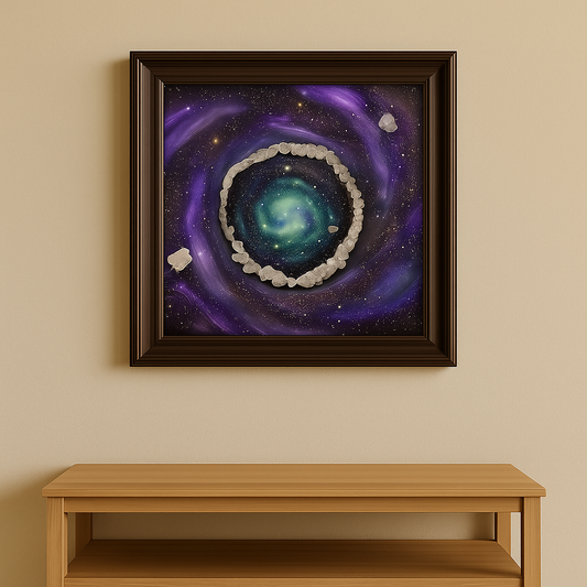 Celestial Gate — Mixed Media Crystal Galaxy Wall Art